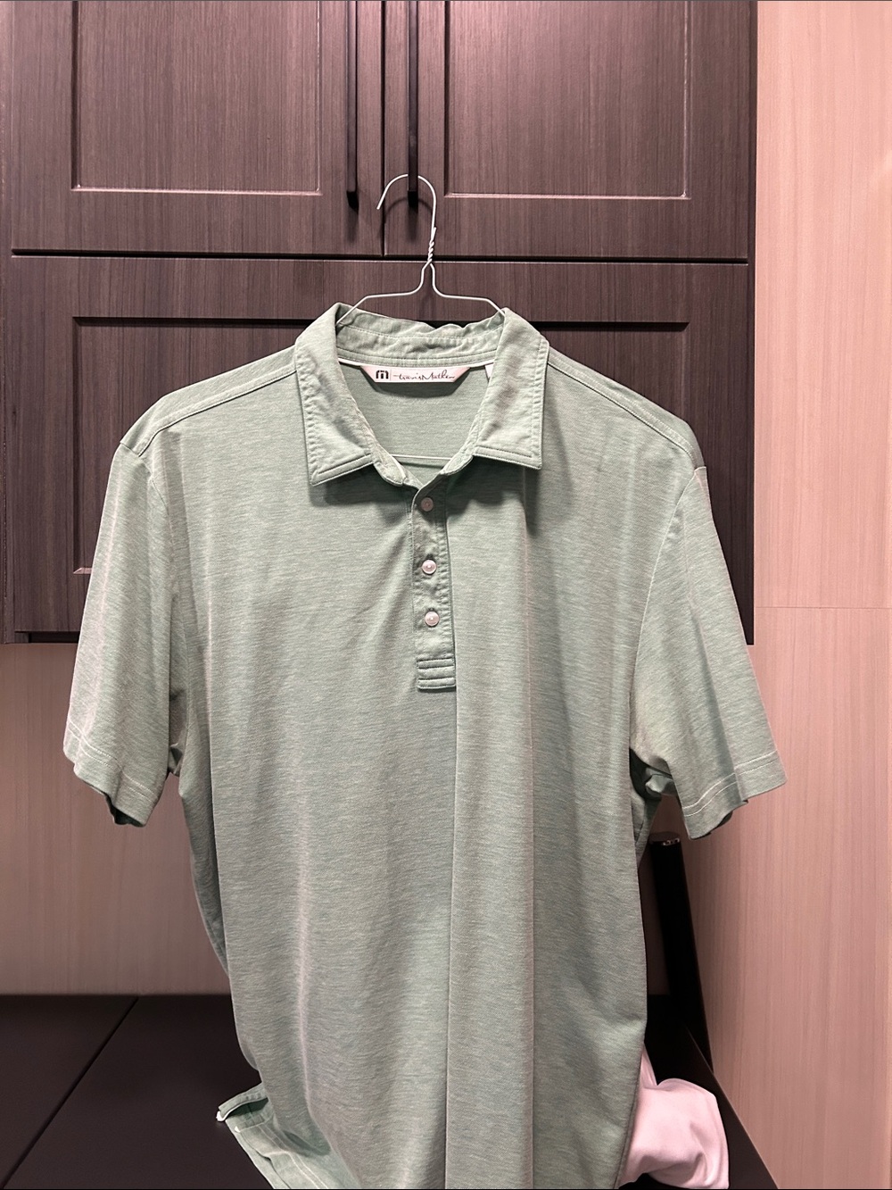 Travis Mathew Pale Green Men’s Polo Shirt